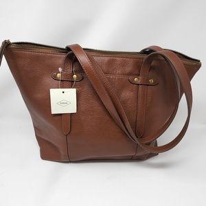 Fossil Leather Tote Purse brown - Felicity Tote